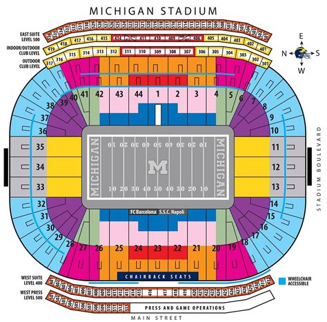 Detailed Michigan Stadium Seating Chart