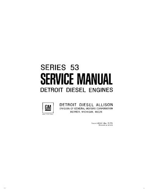 Detroit Diesel Series 53 Repair Service Pdf Work Shop Manual Instant Download