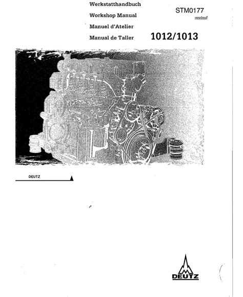 Deutz Bf4m 2012 Engine Service Workshop Manual