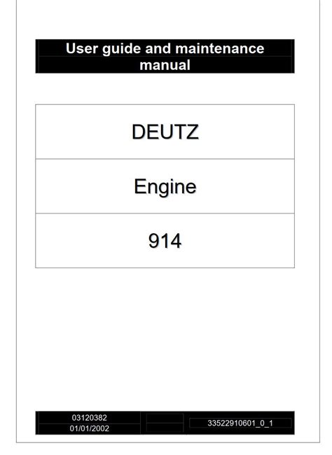 Deutz Engine 914 Service And Repair Manual