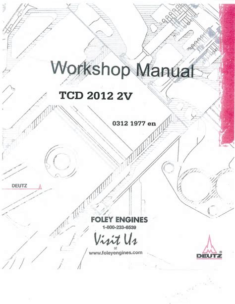 Deutz Fahr Tcd 2012 2v Engine Complete Service Workshop Manual Tcd2012 2v