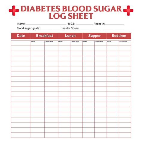 Diabetic Glucose Log book cover