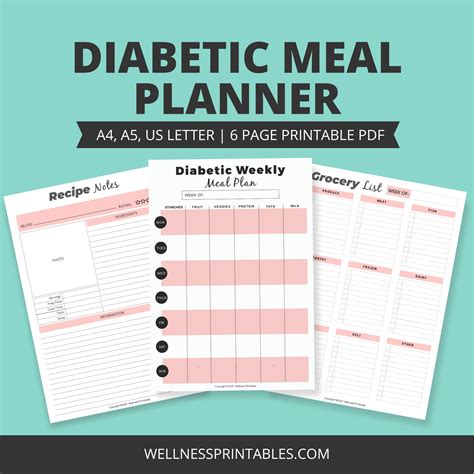Diabetic Menu Planner Template