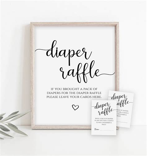 Diaper Raffle Sign Printable