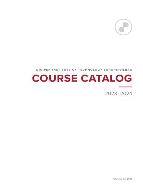 Digipen Calendar 2019-20 Course Catalog