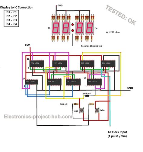 Digital Clock Wiring Diagram