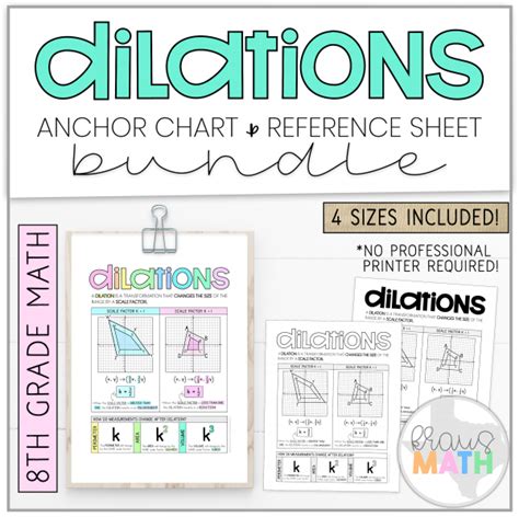 Dilations Anchor Chart
