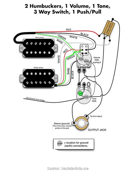 Dimarzio Wiring Diagram For 2 Humbuckers Push