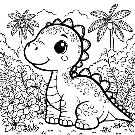 Dino Printable Coloring Pages