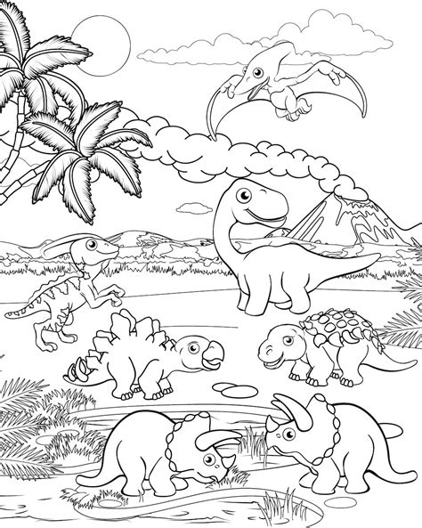 Dinosaur Printable Coloring Sheets