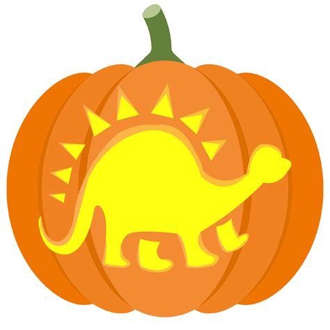 Dinosaur Pumpkin Stencil Printable