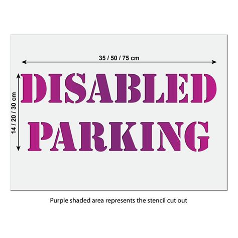 Disabled Parking Template
