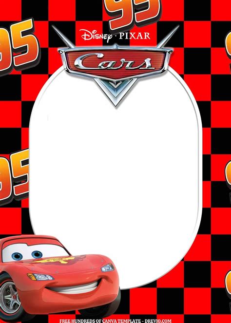 Disney Cars Printable Birthday Invitations Free