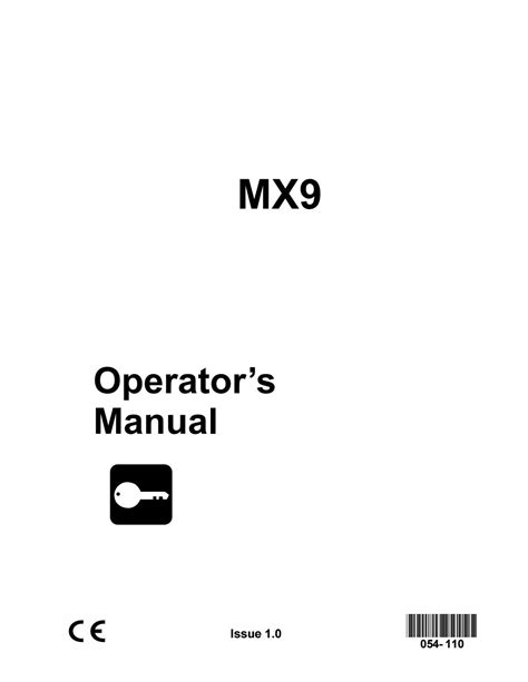 Ditch Witch Mx9 Mini Excavator Operator S Manual