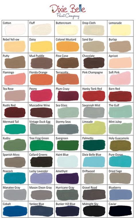 Dixie Belle Color Chart