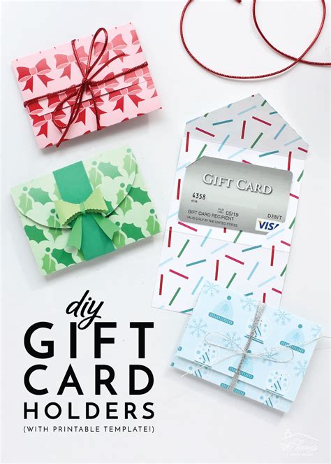 Diy Gift Card Holder Template