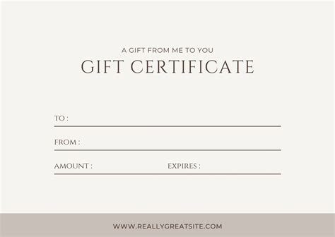 Diy Gift Certificate Template