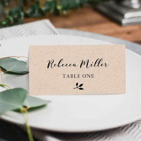 Diy Place Cards Templates