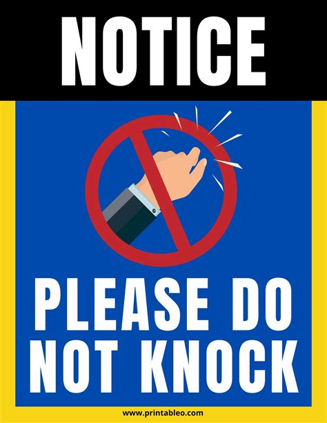 Do Not Knock Sign Printable