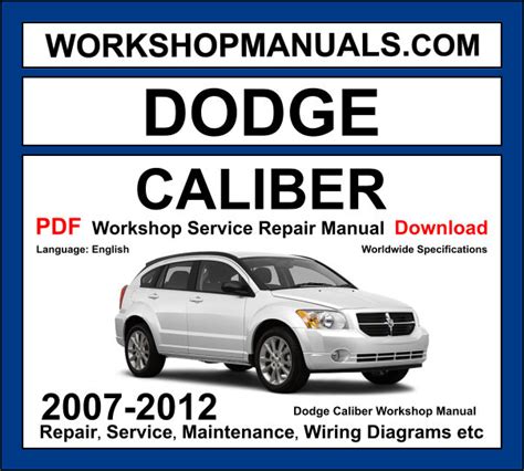 Dodge Caliber Service Repair Manual Pdf 07 On