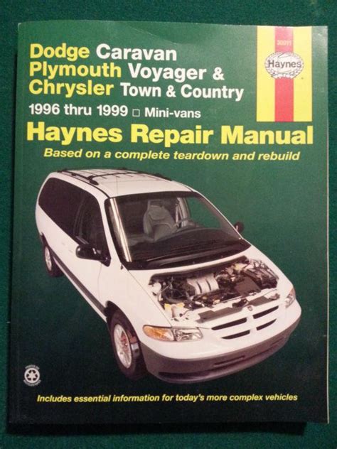 Dodge Caravan Town Country Plymouth Voyager Service Repair Workshop Manual 2001 2006