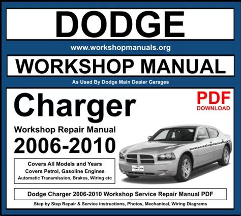 Dodge Charger Workshop Repair Manual 2006 2010