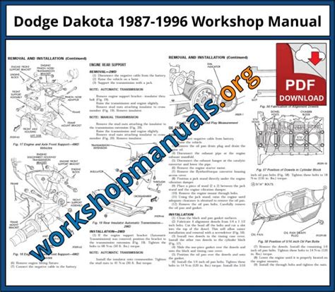 Dodge Dakota 1987 1995 Workshop Repair Service Manual Pdf