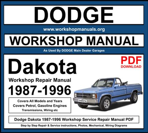 Dodge Dakota 1987 1996 Workshop Service Manual Pdf