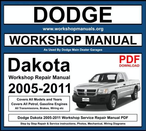 Dodge Dakota 2005 2011 Workshop Service Manual