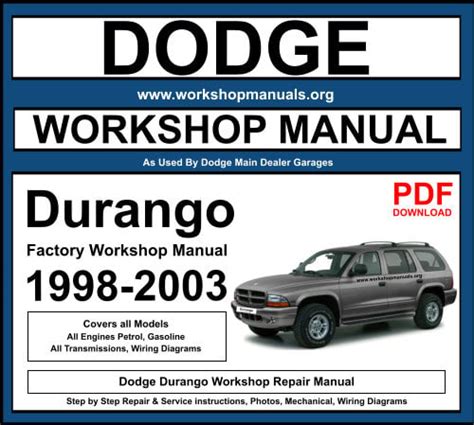 Dodge Durango 1997 1998 1999 Service Repair Workshop Manual