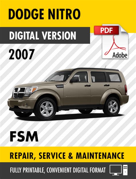 Dodge Nitro 2007 2011 Full Service Repair Manual