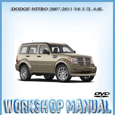 Dodge Nitro 2007 2011 V6 3 7l 4 0l Service Repair Manual