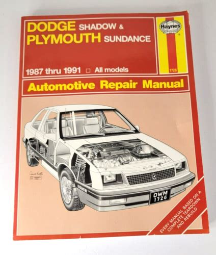 Dodge Shadow 1993 Workshop Service Repair Manual