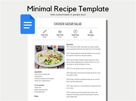 Does Google Docs Have A Recipe Template