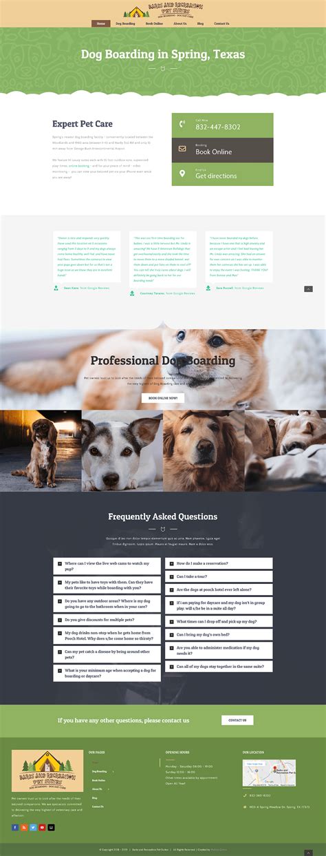 Dog Boarding Website Template