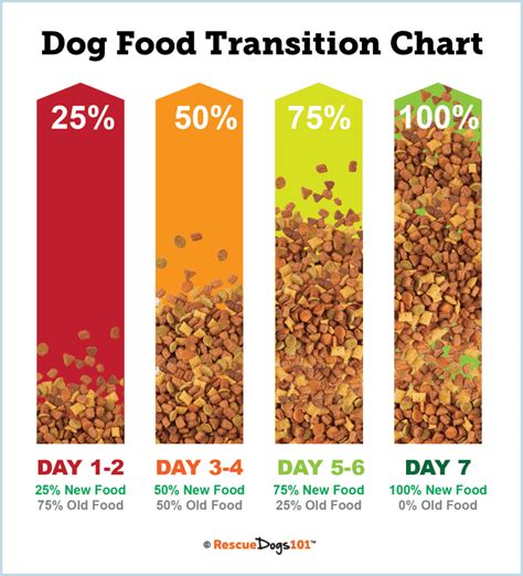 Dog Food Transition Chart