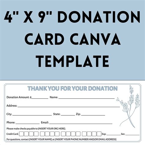 Donation Card Template
