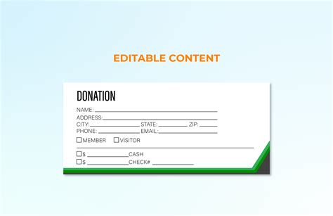 Donation Envelope Template