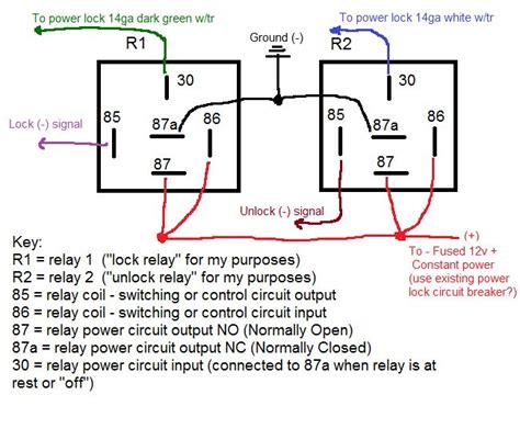 Door Lock Relay Wiring Diagram