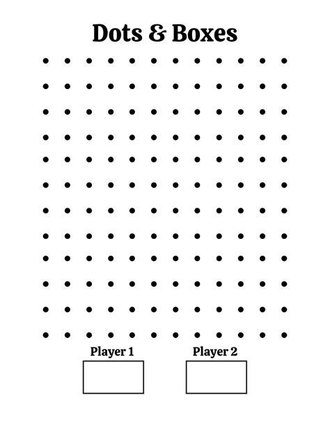 Dots And Boxes Template