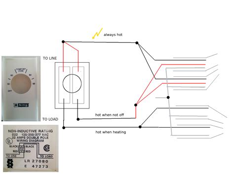 Double Pole Line Voltage Thermostat Wiring Diagram