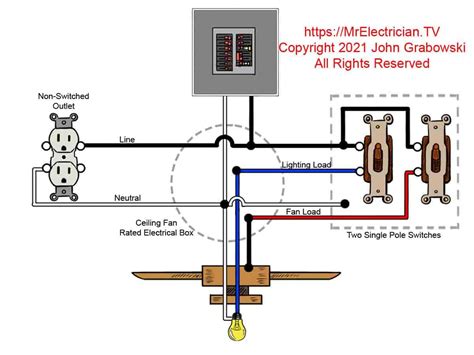 Double Switch Wiring Diagram To Fan