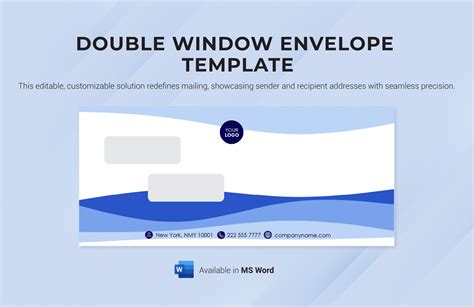 Double Window Envelope Template Word
