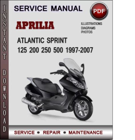 Download Aprilia Atlantic 125 200 250 500 Sprint 05 06 07 Service Repair Workshop Manual