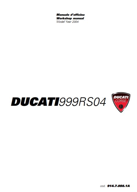 Download Ducati 999rs 999 Rs 2004 04 Service Repair Workshop Manual