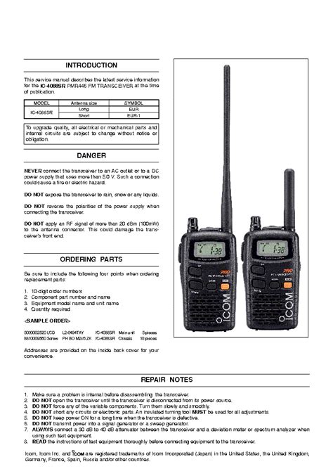 Download Icom Ic 4088sr Service Repair Manual