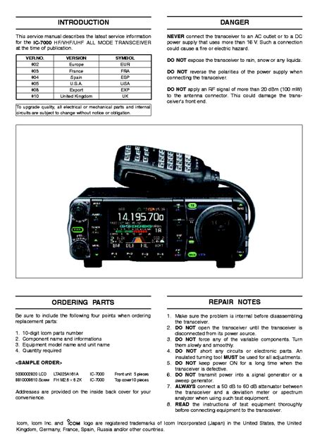 Download Icom Ic 7000 Service Repair Manual