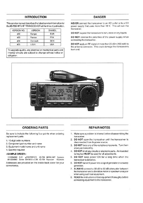 Download Icom Ic 706 Service Repair Manual