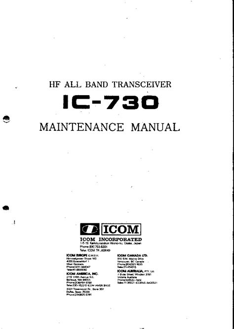 Download Icom Ic 730 Service Repair Manual