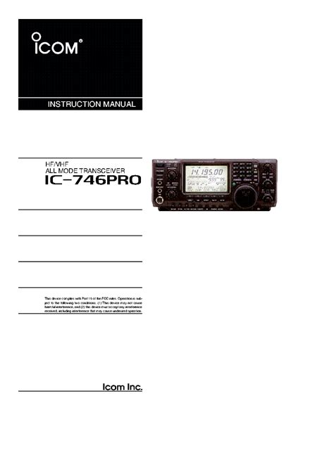 Download Icom Ic 746 Pro Service Repair Manual